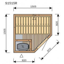 Plan sauna S1515R