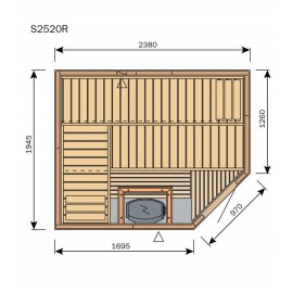 Plan sauna S2520R