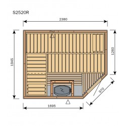 Plan sauna S2520R