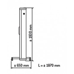 Dimensions solarium Topaz 12 V