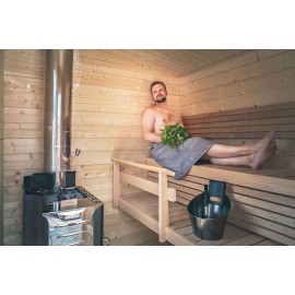 Sauna traditionnel extérieur Solide Compact avec poêle à bois