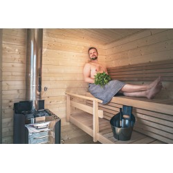 Sauna traditionnel extérieur Solide Compact avec poêle à bois