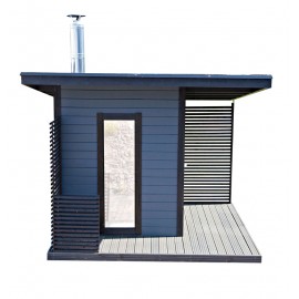 Sauna solide compact extérieur peint