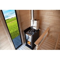 Vue intérieure du sauna Solide Compact de Harvia