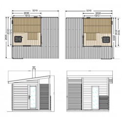Plan sauna Solide Compact Harvia