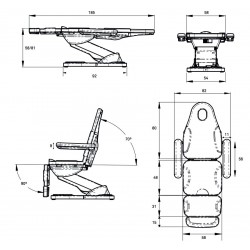 Fauteuil de soins FS30 dimensions