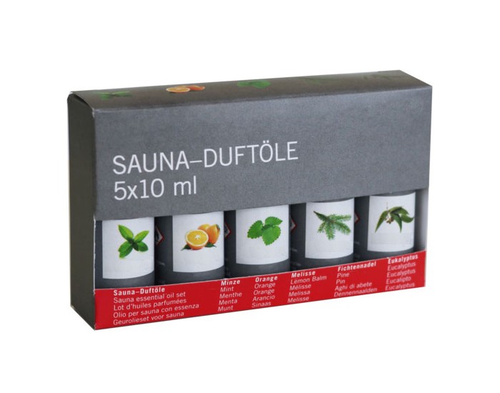 Lot 5 huiles pour sauna