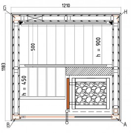 Plan Sauna S1212SV