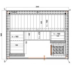 Plan sauna S1620SV