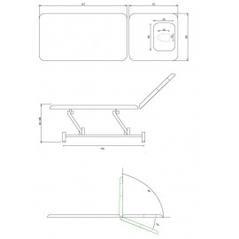 Dimensions table kiné TM09