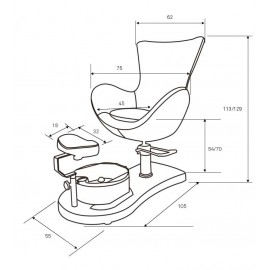 Pédispa FM10 dimensions