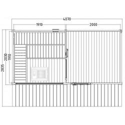 Plan sauna extérieur Luinar