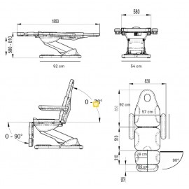 fauteuil pédicure FP52 dimensions
