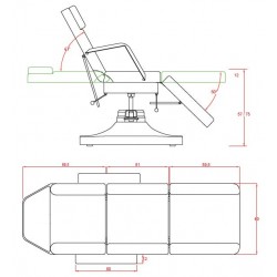 Dimensions fauteuil soins FS03