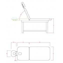 Dimensions table de massage tM16