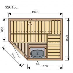 Plan du sauna S2015L