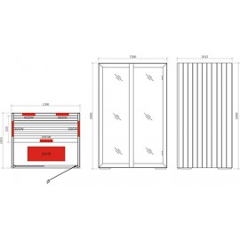 Sauna infrarouge SI1300 plan