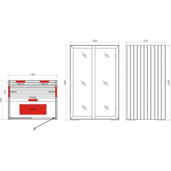 Sauna infrarouge SI1300 plan