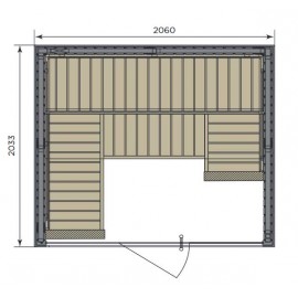 Plan sauna Harvia Fenix S2020S