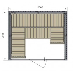 Plan sauna Harvia Fenix S2020S