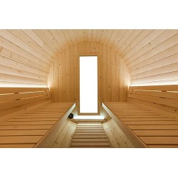 Intérieur du sauna tonneau ST9