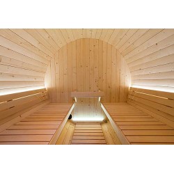 Vue intrieure du sauna tonneau ST3