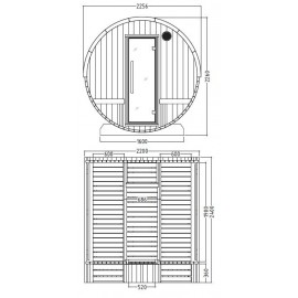 Dimensions sauna ST3