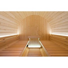 Vue intérieure sauna tonneau ST4