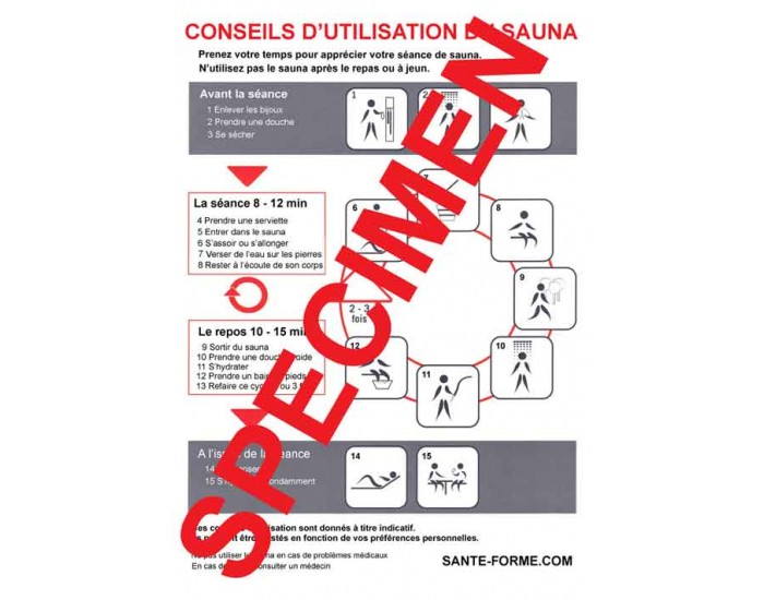 Notice utilisation sauna