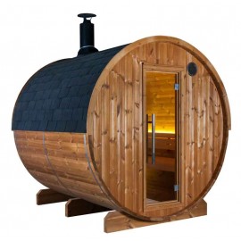 Sauna tonneau ST2 chauffé au bois