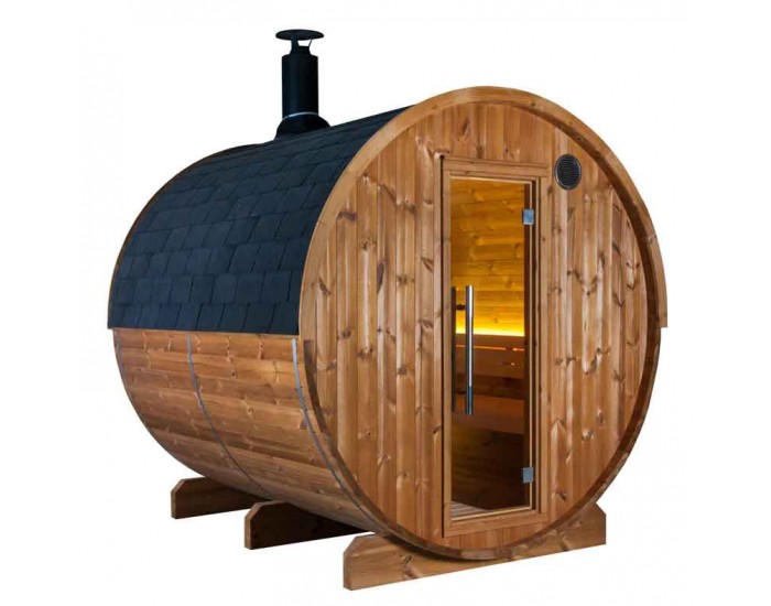 Sauna tonneau ST2 chauffé au bois