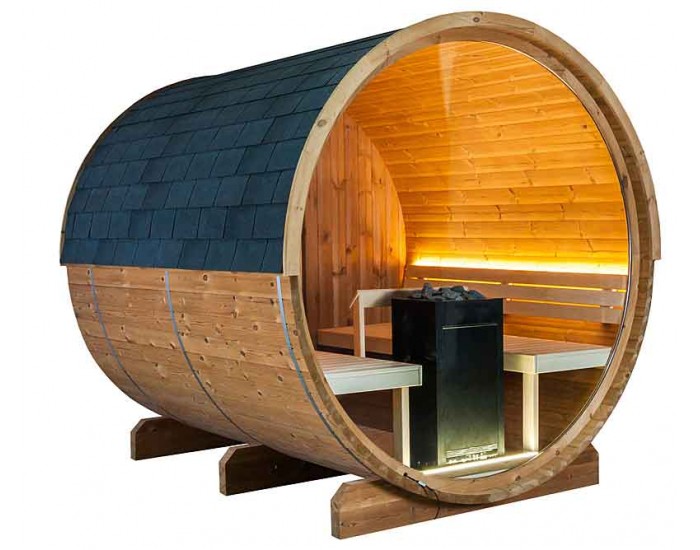 Sauna tonneau ST12 panoramique