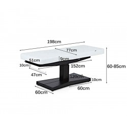Dimensions table de massage TM38