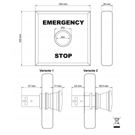 Bouton arret urgence sauna