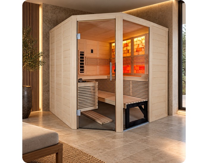 sauna combiné ir + poêle C2121R