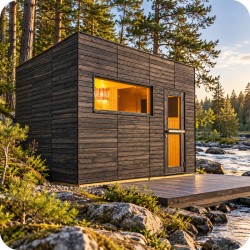 Sauna design extérieur Mountain L Panoramique