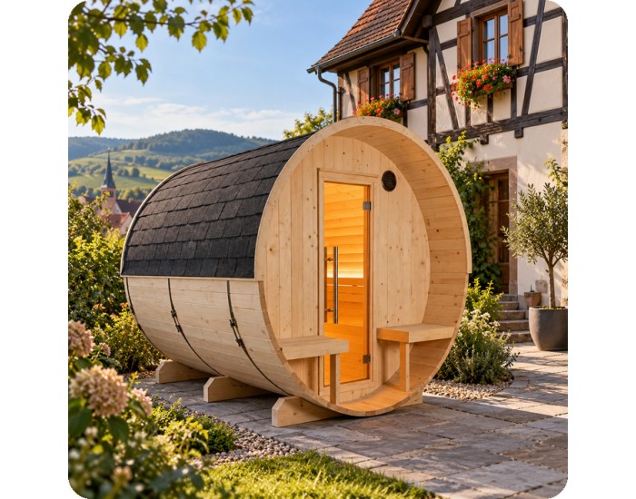 Sauna extérieur tonneau ST3