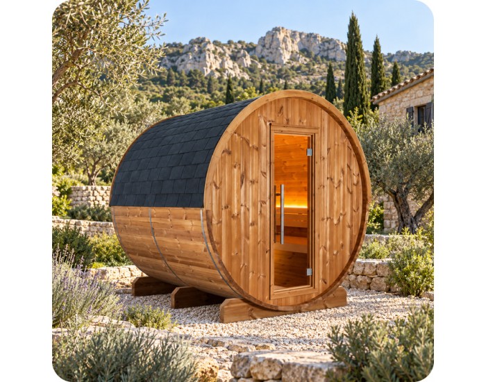 Sauna tonneau extérieur ST1