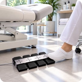 Pédales de commande pour  fauteuil de soins et table de massage