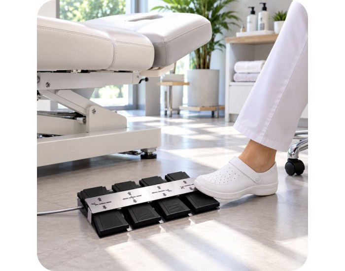 Pédales de commande pour  fauteuil de soins et table de massage
