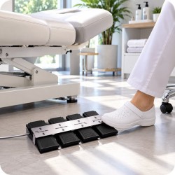Pédales de commande pour  fauteuil de soins et table de massage
