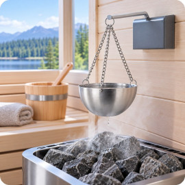 Réceptacle essence sauna