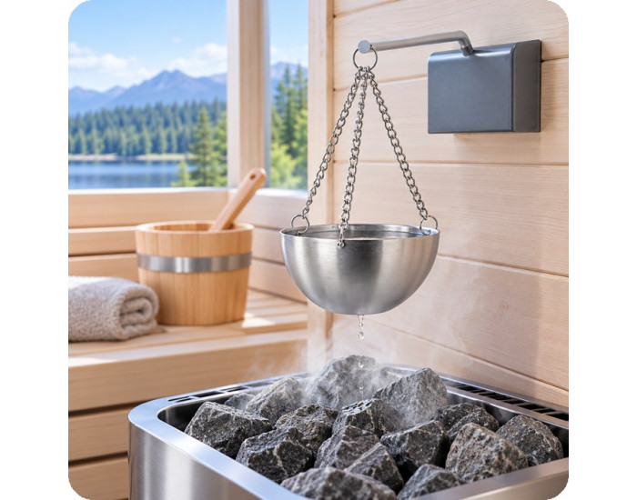 Réceptacle essence sauna