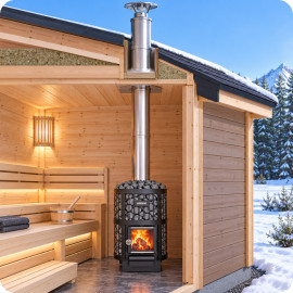 Kit cheminée inox pour sauna
