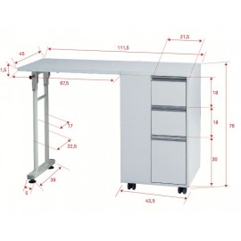 Table manucure pliable MR16