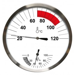Thermomètre hygromètre metal sauna TH60