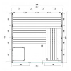 Plan du sauna massif A2020