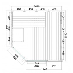 Sauna massif A2020R