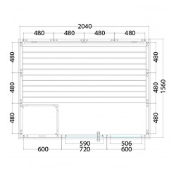 Plan sauna massif 2 personnes