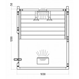 Plan sauna IR 2 places